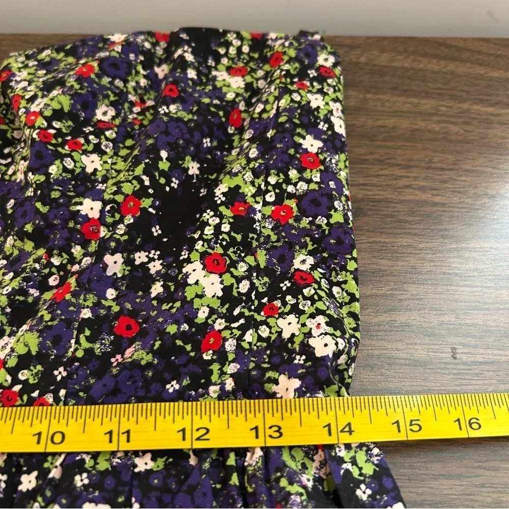 bebe Black Floral Mini Removable Strap/ Strapless Dress M - Picture 8 of 12